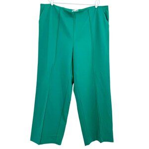 Liz‎ Claiborne Women's Pull-on Stretch Wide Leg Emerald Green Pants Size 2X NWT